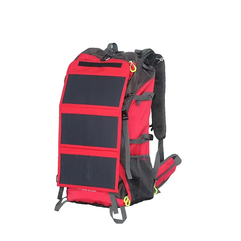 Hiking Backpack Waterproof - กระเป๋าเป้สะพายหลังติดแผงโซลาร์เซลล์อัจฉริยะ 2026Custom ขนาด 68 ลิตร 20