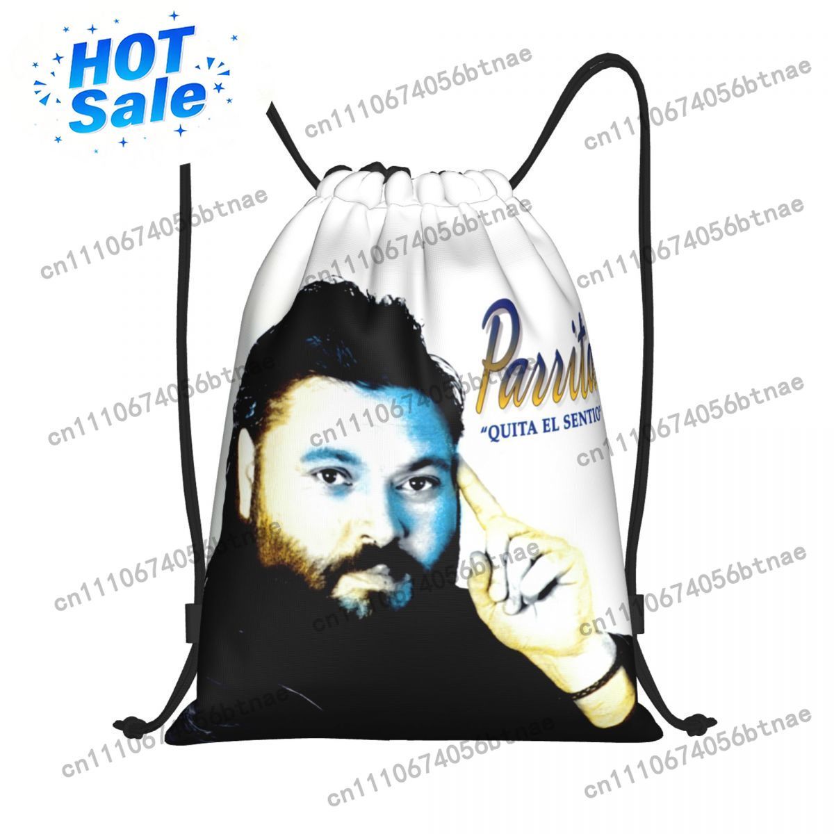 Drawstring Gym Bag - กระเป๋าแบบมีเชือกผูกแบบกำหนดเองของวิเซนเต เด คาสโตร พาริต้าสำหรับผู้ชายผู้หญิงน้ำหนักเบา นักร้องฟลาเมงโกชาวสเปน กระเป๋าเป้สะพายหลังสำหรับใส่ของกีฬาและยิม