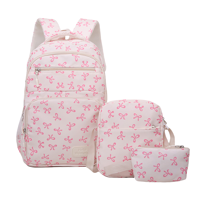กระเป๋าเป้ลายโบว์น่ารัก 3 ชิ้น - Sling Backpack Shoulder บทวิจารณ์และราคา