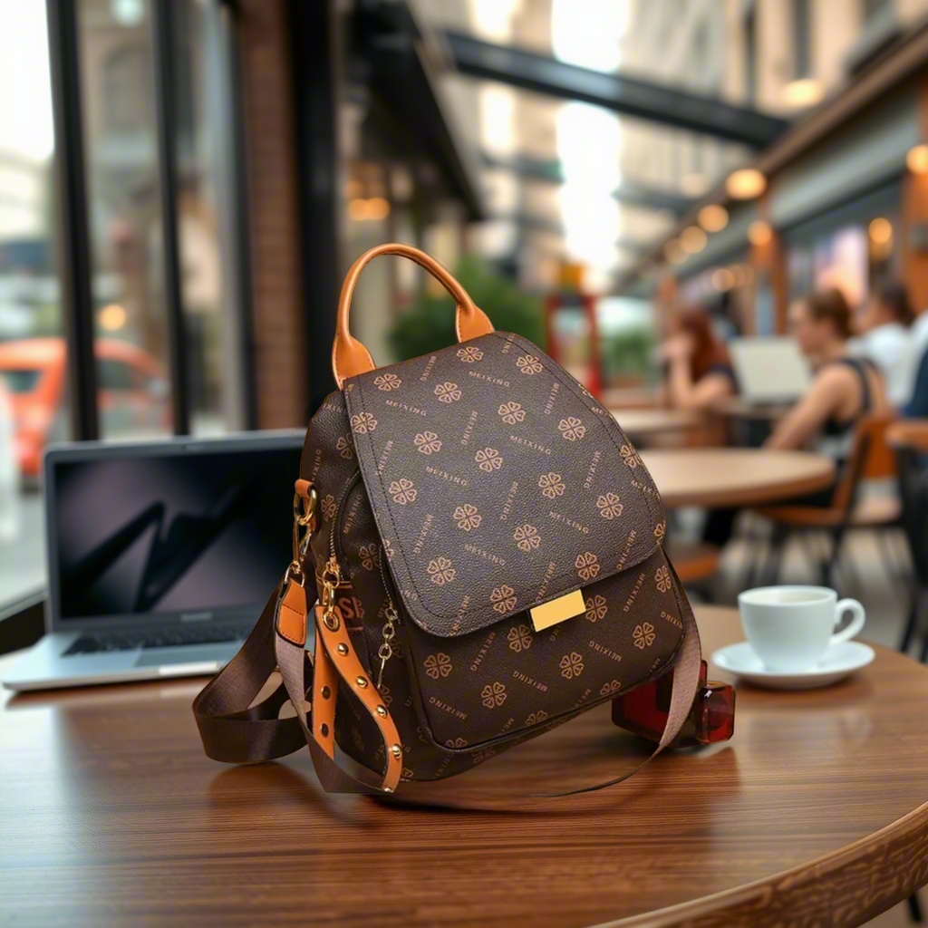 กระเป๋าเป้สะพายหลังลายพิมพ์เรโ - Leather Backpack Vintage บทวิจารณ์และราคา